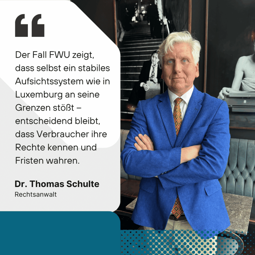 Lebensversicherung FWU Life Kritik - Dr Thomas Schulte