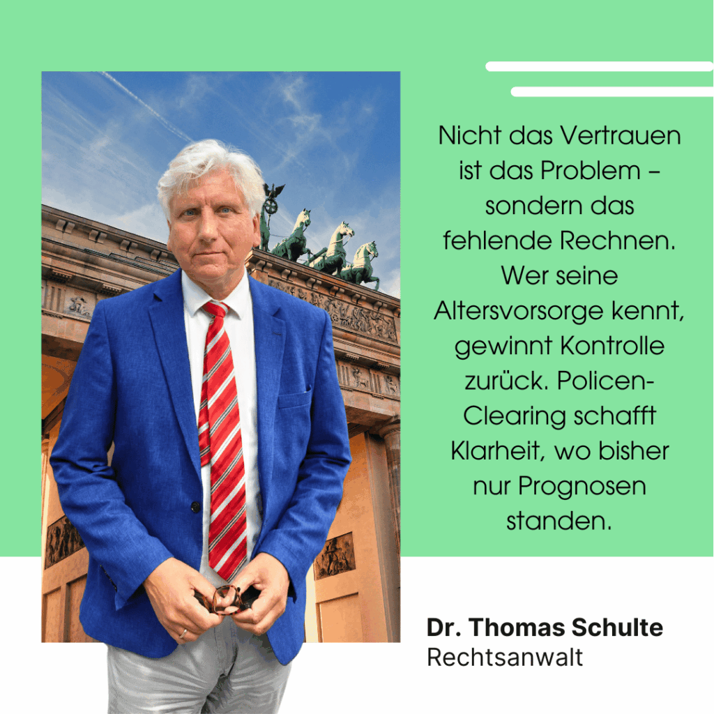 Police-Clearing bei Lebensversicherungen - Dr Thomas Schulte