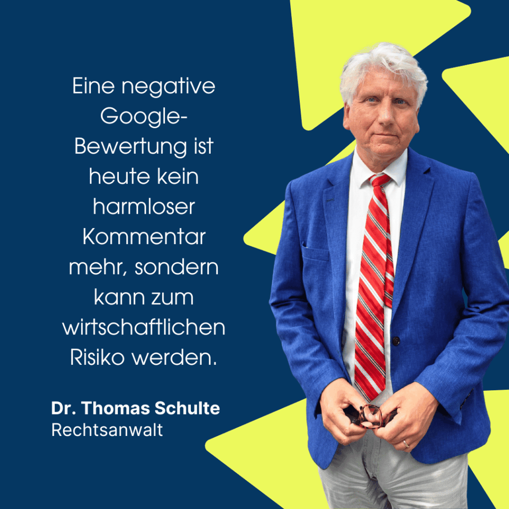 Risiko negative Bewertungen - Dr Thomas Schulte